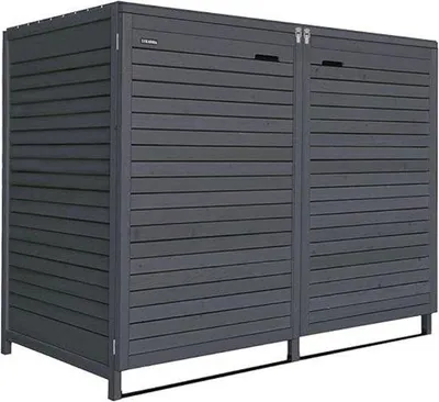 Image de Abri pour conteneur Kliko - 114 x 133 x 77 cm - Noir