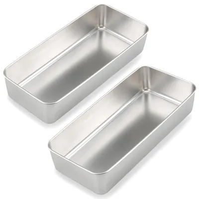 2er-Set Brotbackform aus Edelstahl, 32,5 x 14,5 cm