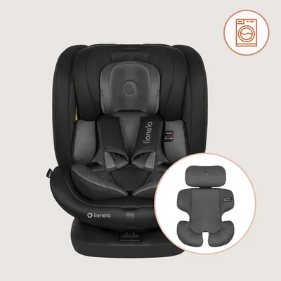Produktbild von Lionelo Bastiaan i-Size Autokindersitz ab Geburt bis 12 Jahre, ab 0 kg bis 36 kg, i-Size, Isofix + Top Tether - Schwarz Grau