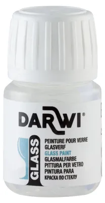 Produktbild von Darwi 5x DARWI Glasmalfarbe, Flakon 30ml, Weiß - Weiß DA0700030010C