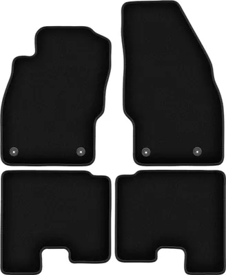 Zdjęcie produktu dla Dywaniki welurowe do Opel Adam hatchback (2012-) - czarne dywaniki samochodowe BASIC komplet (4 szt.)