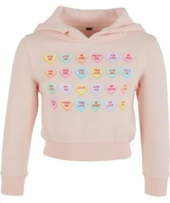 Produktbild von MTK139 - Kids Sweet Heart Candy Cropped Hoody pink 122/128