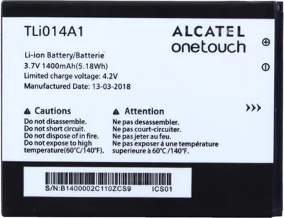 Produktbild von Alcatel - TLi014A1 Original Akku - 1400mAh