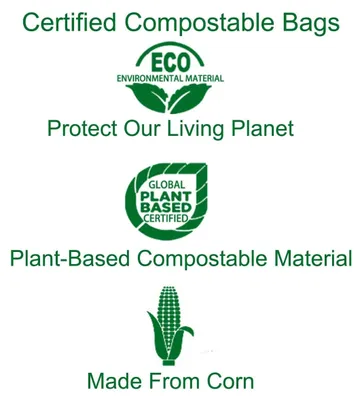 Immagine prodotto di Sacchetti per compost - Biodegradabili - 10 litri - 100 pezzi - Verde