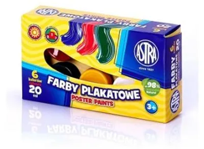 Produktbild von Astra Plakatfarben Set 6 Farben 20ml