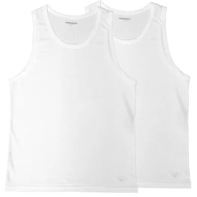 Produktbild von EMPORIO ARMANI 2er Pack Herren Tank Tops Achselhemden Unterhemden Weiß/White XL