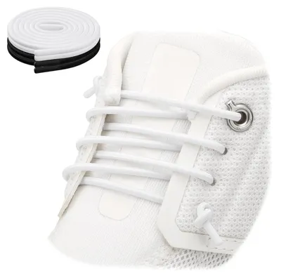 Imagen del producto de Cordones elásticos tipo bungee, 2 pares, 60 cm, para zapatillas deportivas