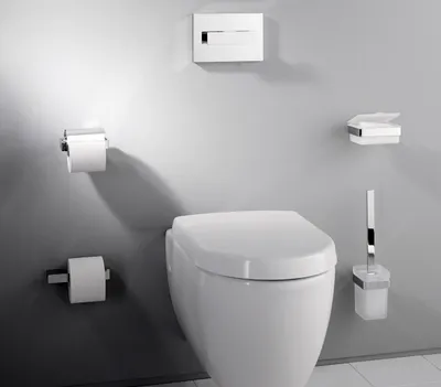 Produktbild von Emco loft Bürstengarnitur, Kristallglas satiniert, verchromt