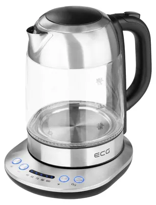 Zdjęcie produktu dla ECG RK 1781, 1,7 l, 2200 W, Szary, Szkło, Regulowany termostat, Zabezpieczenie przed przegrzaniem