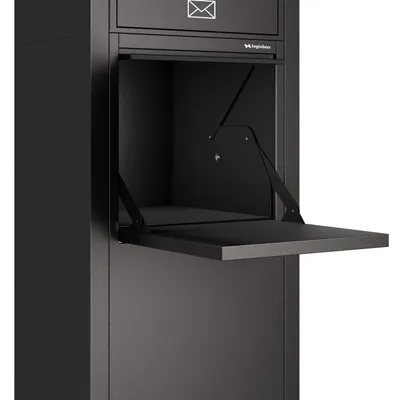 Produktbild von LOGIXBOX Frontbox Paketbox mit Postfach Schwarz – rückseitige Entnahme - XXL Paketbriefkasten