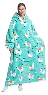 Immagine prodotto di Coperta-hoodie in pile, extra lunga, per adulti
