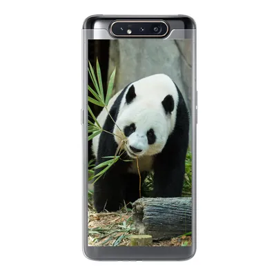Produktbild von MuchoWow® Handyhülle Schutzhülle Hülle für Samsung Galaxy A80 Panda - Baumstamm - Höhle Silikon Softcase Handy Hülle - Schutzdeckel
