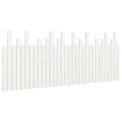 Zdjęcie produktu dla Wezgłowie łóżka, białe, 204x3x80 cm, lite drewno sosnowe
