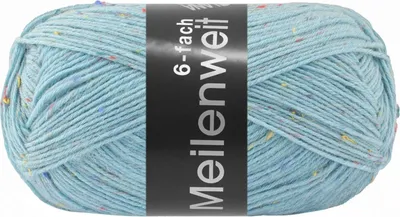 Produktbild von Lana Grossa - Meilenweit 6-fach 150g Tweed 9685 minttürkis