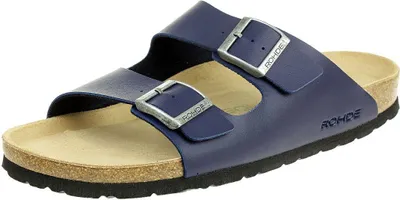 Produktbild von Rohde Herren Männer Sandale Pantolette Zweiriemer Hausschuhe 5920 Blau, Schuhgrö