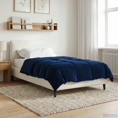 Produktbild von "Schlussverkauf" Ganzjahresbettdecke Dunkelblau 140x200 cm Mikrofaser - Bettdecken C394