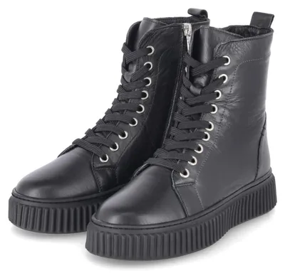 Produktbild von Andrea Conti Damen Schnürstiefeletten Schwarz Glattleder Größe: 37