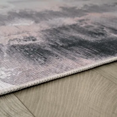 Produktbild von TT Home Wohnzimmer Teppich Flachgewebe Abstraktes Design Used Look Modern Waschbar Größe 60x100 cm