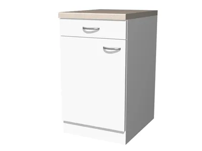Zdjęcie produktu dla Szafka kuchenna dolna - 50 cm szerokości - Biały - Witus