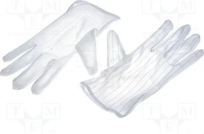 Productafbeelding van 1 paar veiligheidsschoenen <1GΩ. Veiligheidsschoenen en vingerbeschermers, maat S. Materiaal: polyesterweefsel
