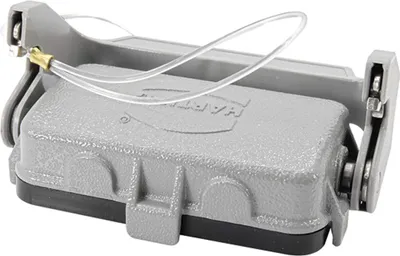 Produktbild von HARTING Schutzkappe 10B Metall mit 1 Bügel für Oberteil Verliersicherung mit großer Schlaufe incl. 1 x Easy Lock