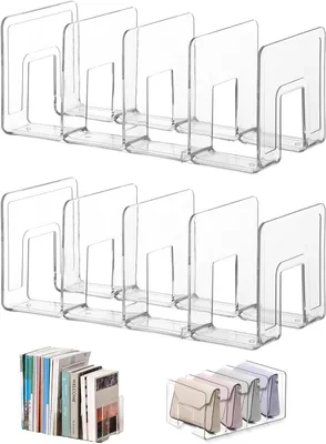 Productafbeelding van Transparante plankverdelers - Set van 2 - Transparante acrylplankverdelers - Opbergrek - Scheidingswand
