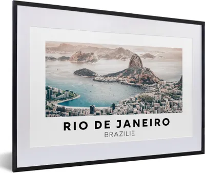 Produktbild von MuchoWow® Gerahmtes Poster Brasilien - Sonne - Natur 60x40 cm - Poster mit Schwarzem Bilderrahmen Wandposter Rahmen Foto Bilder - Schlafzimmer - Plakat in Rahmen - Drucken