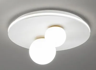 Zdjęcie produktu dla Kula Współczesna Lampa Sufitowa Biała Led 2 Kule