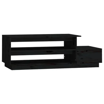 Produktbild von vidaXL Couchtisch Schwarz 120x50x40,5 cm Massivholz Kiefer