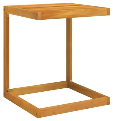 Zdjęcie produktu dla Stolik pomocniczy w kształcie litery "C" wykonany z drewna akacji, wymiary: 42x40x50 cm