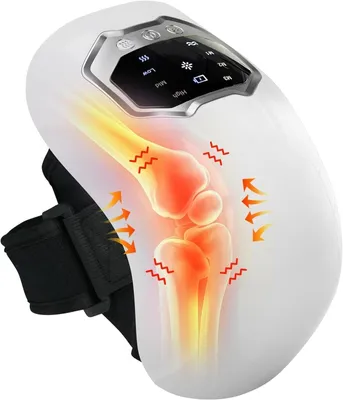 Produktbild von Knie Massagegerät mit Infrarot, 6-in-1, 3 Stufen Wärme & Vibration, Memory-Funktion, ideales Wellness-Geschenk für Damen & Herren