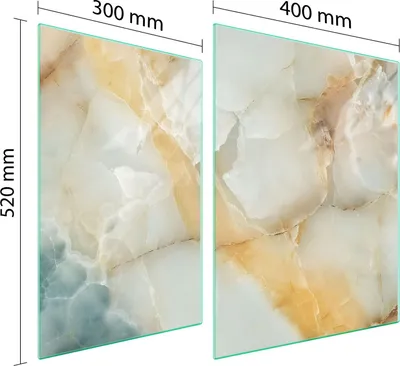 Produktbild von Glasschutzplatte Für Herd 70X52 Marmor