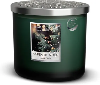 Zdjęcie produktu dla Świeca zapachowa do domu, wykonana z naturalnego wosku sojowego – Ellipse. Dwie knoty, kształt choinki – czas palenia 40 godzin – idealna jako prezent