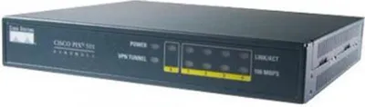 Immagine prodotto di Cisco PIX 501-UL BUNDLE CHASSIS SW UTENTI ILLIMITATI 3DES/AES, 60 Mbit/Sek, X.509, PPPoE, NAT/PAT, SCCP, ILS, RTSP, SNMP, 133 MHz, Cisco IOS, 8 MB