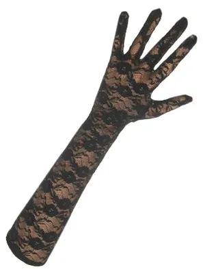 Produktbild von krautwear® Damen Handschuhe Spitze Ellenbogen Lang Abendhandschuhe Gerafft Braut