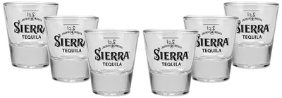 Produktbild von Sierra Tequila Shotglas Sierra " Lead the Party " Glas Gläser 2cl geeicht - 6er Set