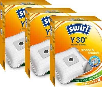 Produktbild von SWIRL Staubsaugerbeutel Y 30 EcoPor für Rowenta Moulinex 3er-Pack 12 Beutel