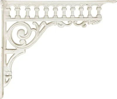 Produktbild von Regalträger Gründerzeit-Stil Regalhalter Regalwinkel Gusseisen Shabby Weiß