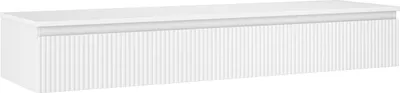 Produktbild von Mexen Rivel Badezimmerschrank 160 cm mit Arbeitsplatte, 1 Schublade, geriffelt, weiß matt - 91A20-16023-1-BFC01