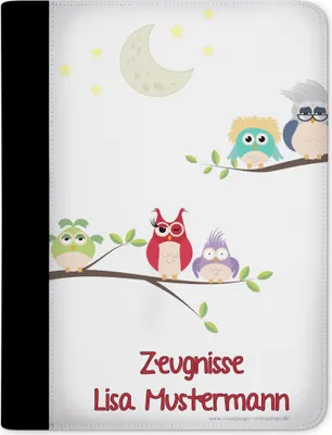 Produktbild von Zeugnismappe, Dokumentenmappe, Ordner A4, Eulen