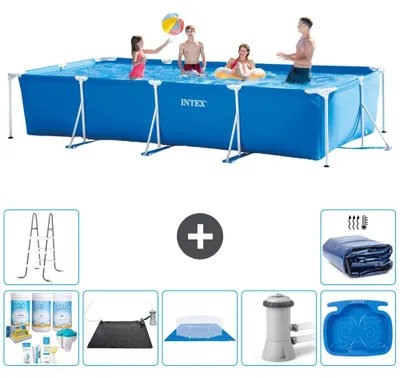 Productafbeelding van Rechthoekig zwembad - 450x220x84 cm - 8-delig - Model S20078