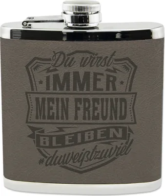 Produktbild von Personalisierter echter Kerl Flachmann- Freund