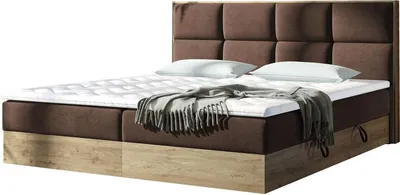 Produktbild von MIRJAN24 Boxspringbett Euphoria, Polsterbett mit zwei Bettkästen, Doppelbett mit Topper, Stilvoll Schlafzimmer (Soro 28, Größe: 160x200 cm)