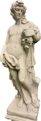 Produktbild von Schöner Bacchus / Dionysos aus Steinguss perfekt für den Garten den Vorgarten oder die Terrasse ist Frostfest Witterungsbeständig und Neu 126cm H, PO-11