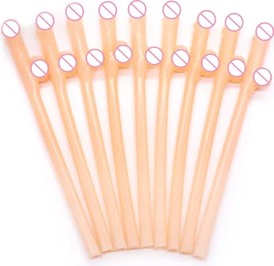Produktbild von Lustige Trinkhalme für Junggesellinnenabschiede, 18 cm, einzigartige Willy-Cocktail-Strohhalme, wiederverwendbar, neuartiger Trinkhalm zum Lutschen, Barzubehör für Junggesellinnenabschiede