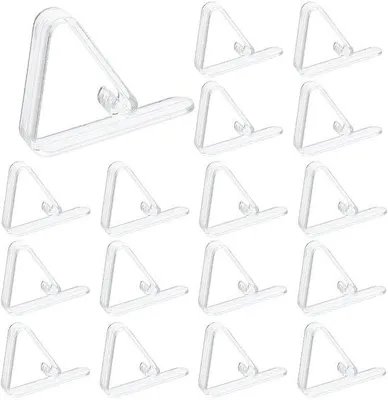 Image de Attaches transparentes pour table de pique-nique, lot de 46, 44 x 55 x 12 mm, plastique, transparentes, pour l'extérieur, le camping, les pique-niques, les fêtes