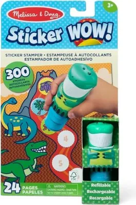Produktbild von Melissa & Doug Sticker WOW Dinosaurier Stickerstempel und Block