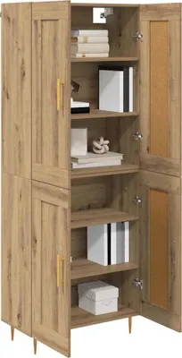 Zdjęcie produktu dla vidaXL Highboard Artisan dąb 69,5 x 34 x 180 cm Materiał drewnopochodny