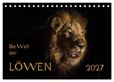Produktbild von Die Welt der Löwen (Tischkalender 2027 DIN A5 quer), CALVENDO Monatskalender
