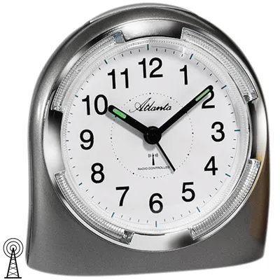 Produktbild von Atlanta 1404/4 Wecker Funk Funkwecker analog anthrazit mit Licht Snooze